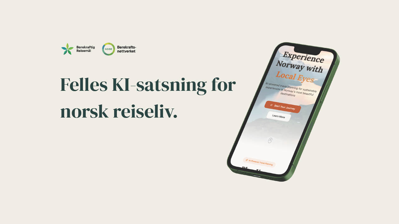 Informasjonbilde: Felles KI satsning for norsk reiseliv