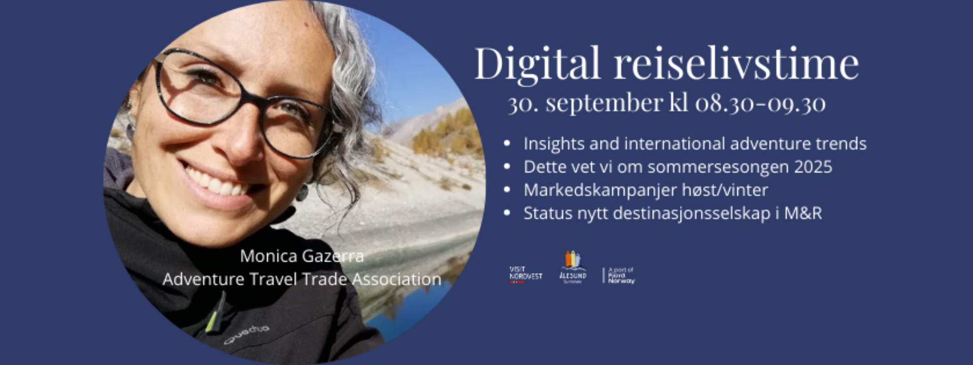 Plakat med informasjon om digital reiselivstime