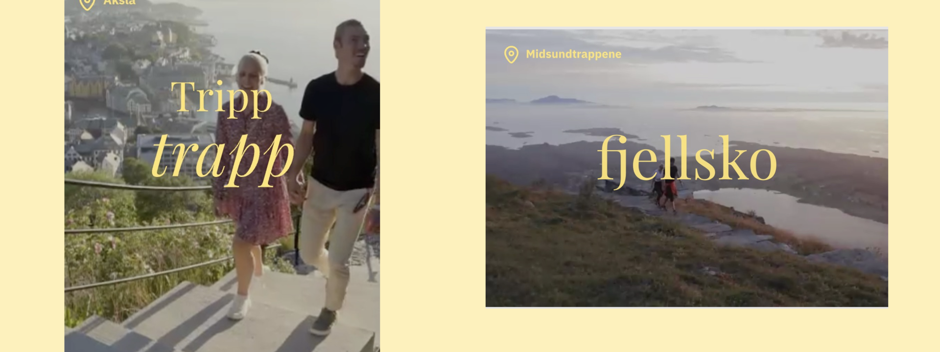 Bilder fra annonser til Trinn for trinn på fjelltur.