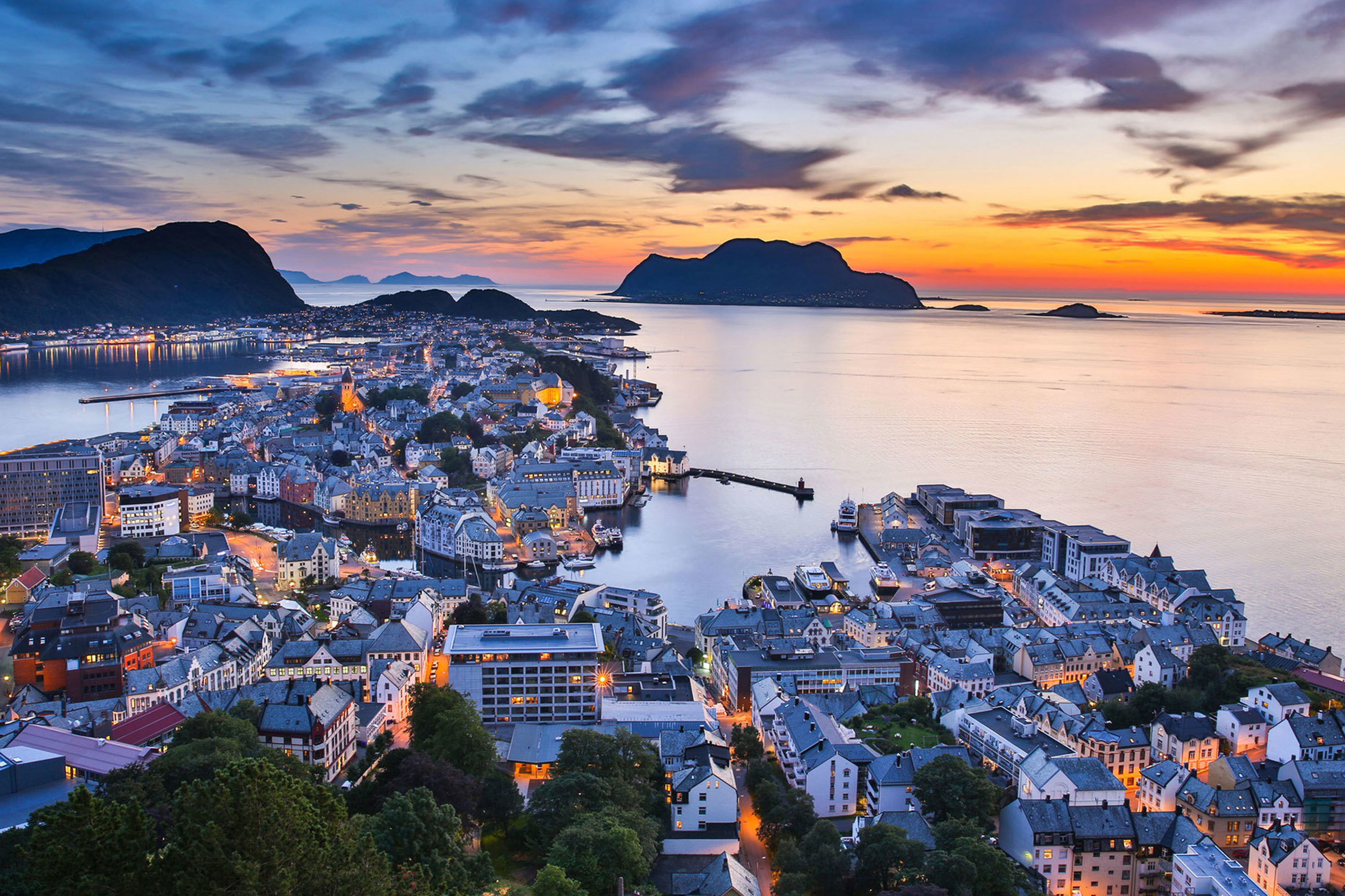 Ålesund solnedgang